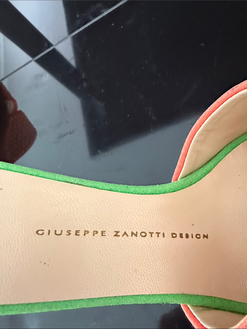 Giuseppe Zanotti Coral Crystal Wrap Slide Sandals with Green Footbed - Picture 3 of 11